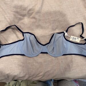 Aerie Smoothez Light Blue Sheer Bra 32DDD